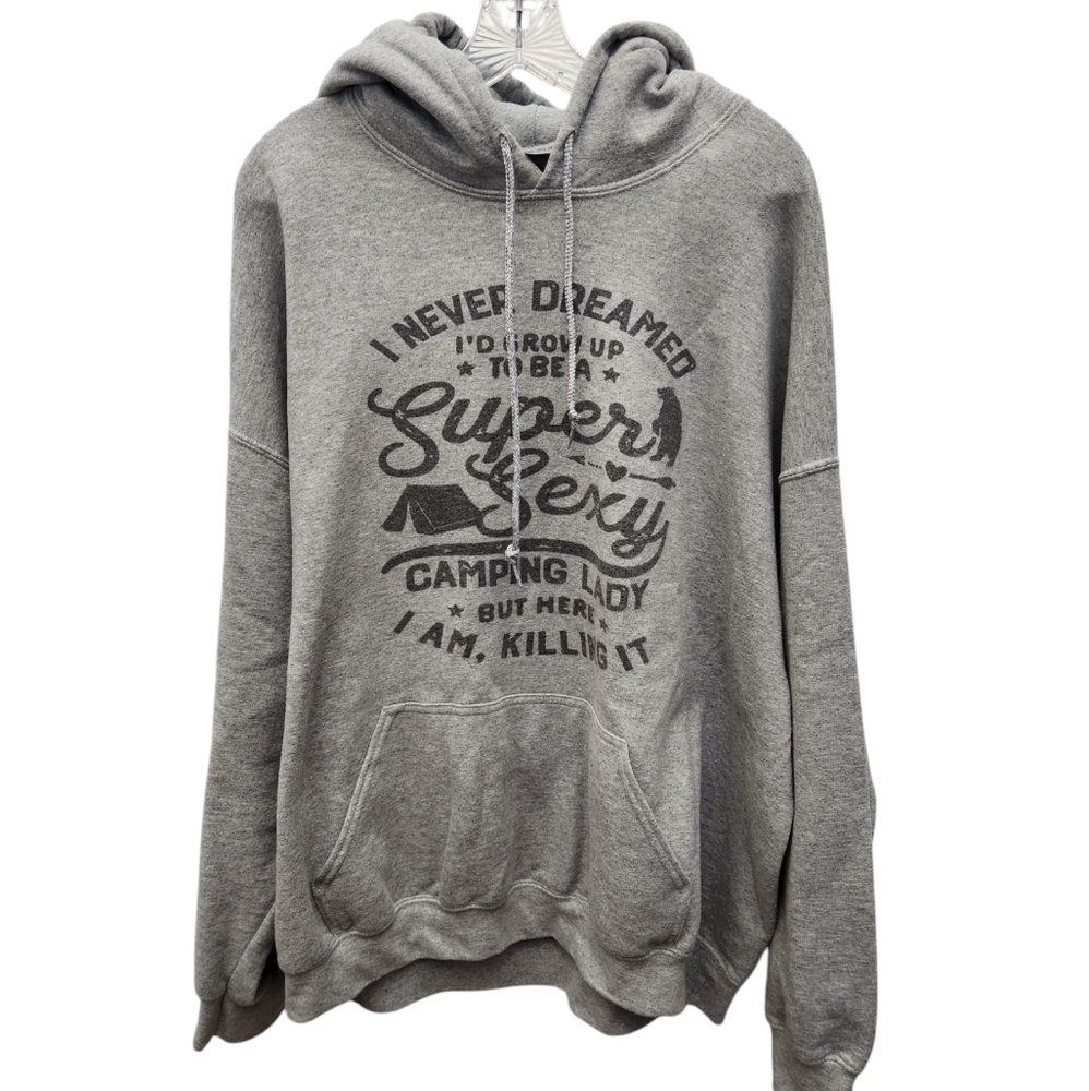 Gildan Sexy Lady Camping Sweatshirt Hoodie 2X